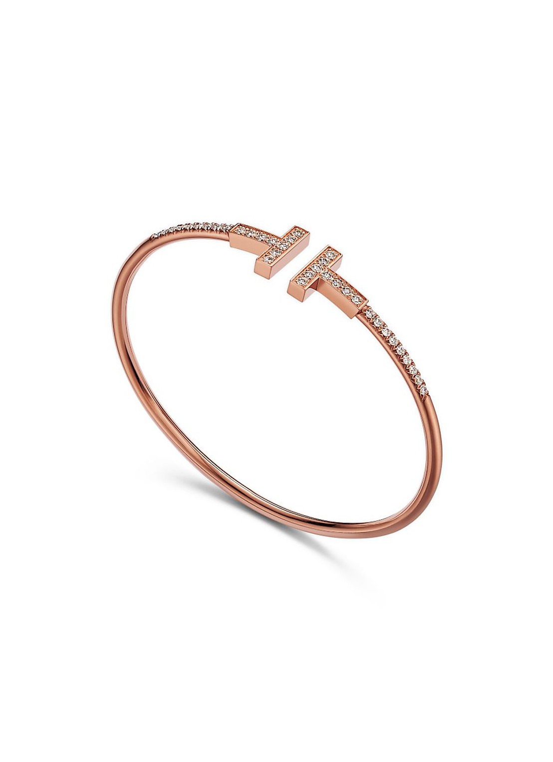 Tiffany & Co. Tiffany T bangle van 18 karaat roségoud met diamant 80874 - voorkant 4 undefined