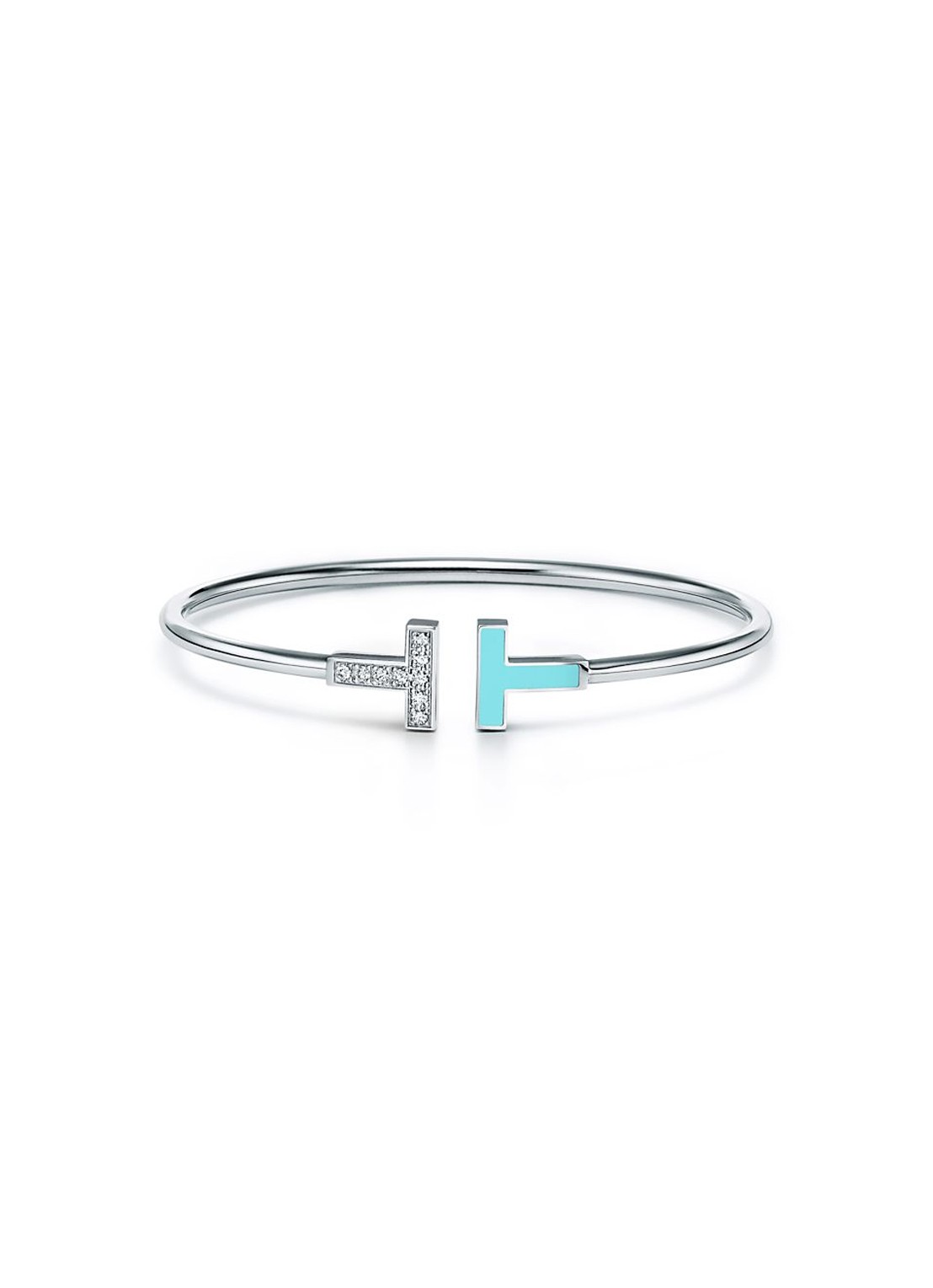Tiffany & Co. Tiffany T bangle van 18 karaat witgoud met diamant 57543 - voorkant 3 undefined