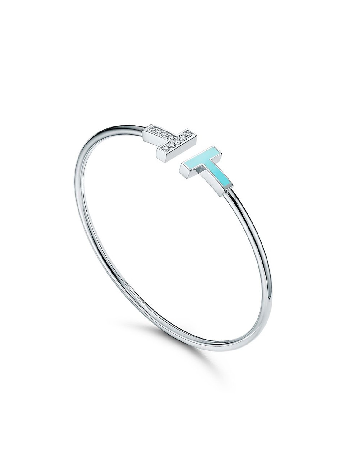 Tiffany & Co. Tiffany T bangle van 18 karaat witgoud met diamant 57543 - voorkant 4 undefined