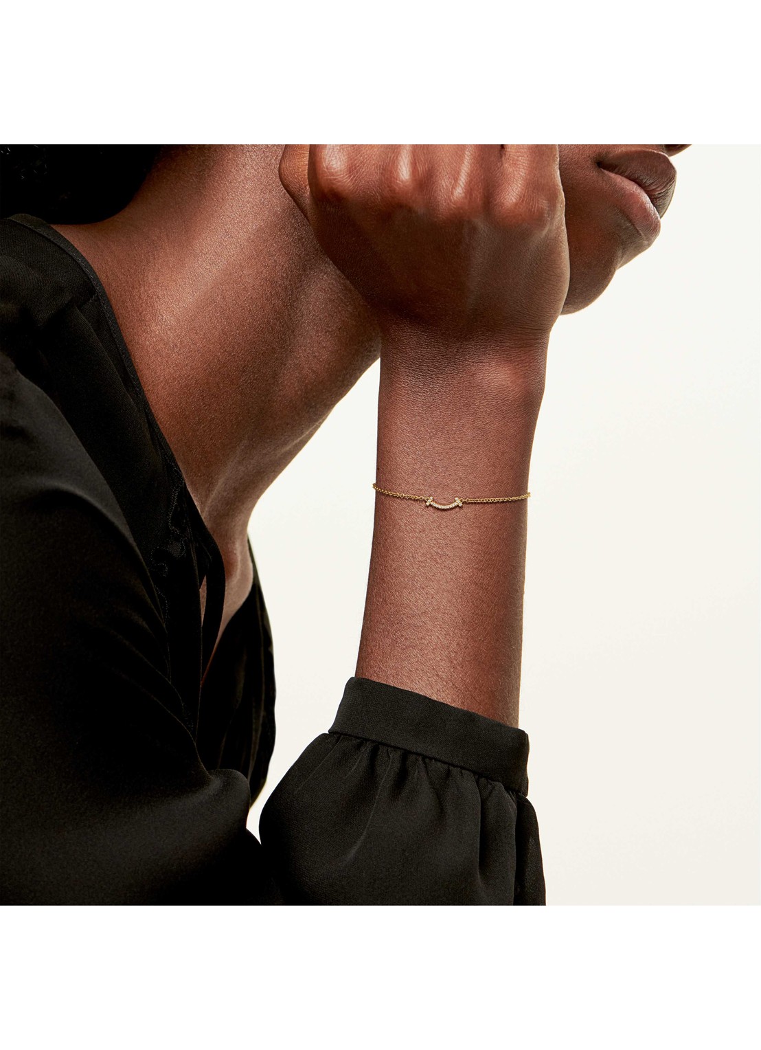 Tiffany & Co. Tiffany T Smile armband van 18 karaat geelgoud met diamant 45080 - achterkant undefined
