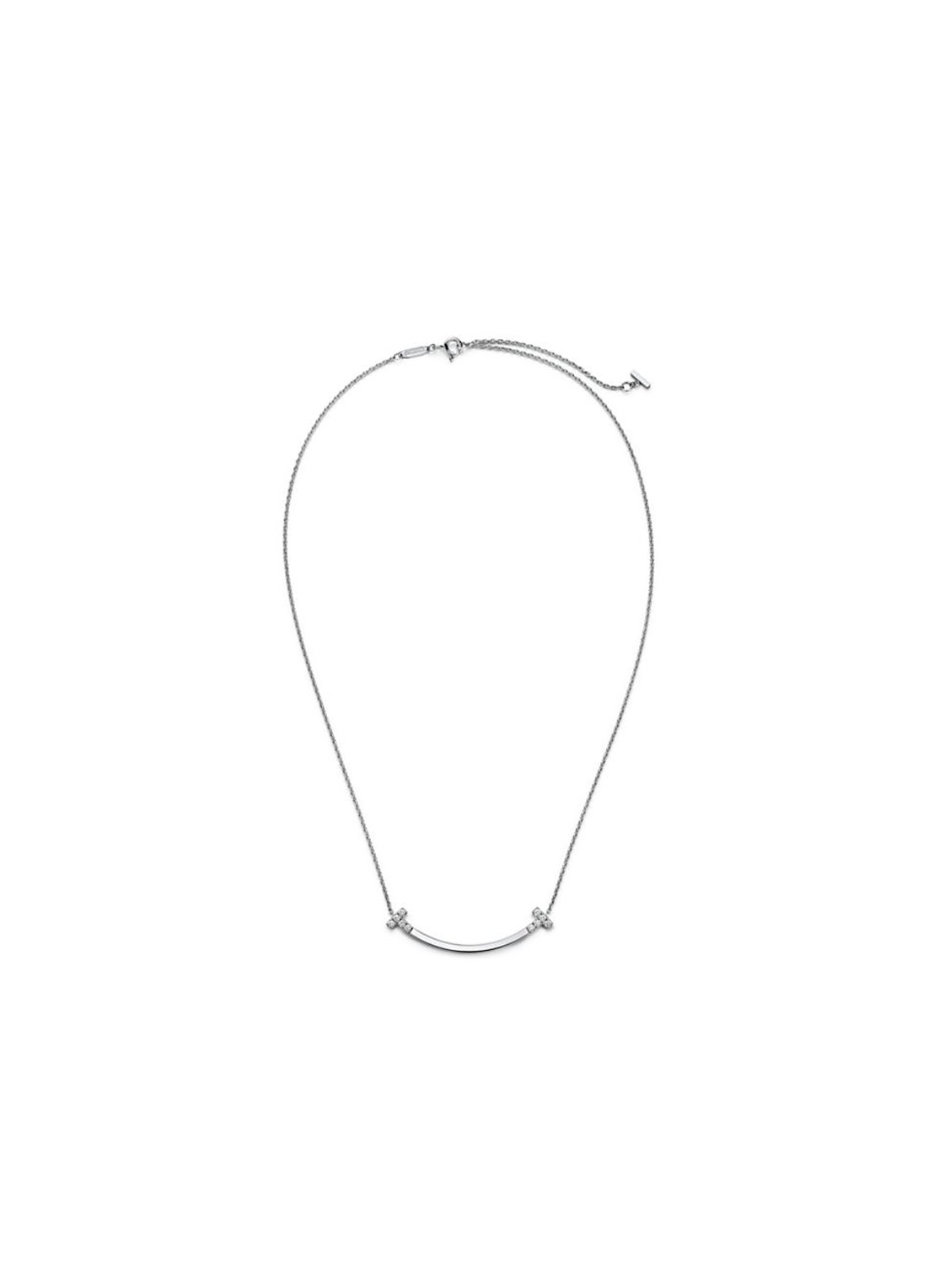 Tiffany & Co. Tiffany T Smile ketting van 18 karaat witgoud met diamant 84618 - detail 5 undefined