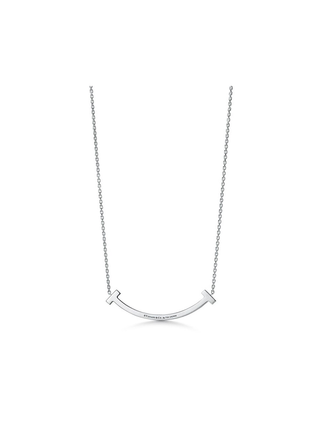 Tiffany & Co. Tiffany T Smile ketting van 18 karaat witgoud met diamant 84618 - voorkant 2 undefined