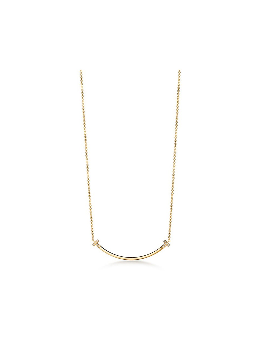 Tiffany & Co. Tiffany T Smile Small ketting van 18 karaat geelgoud met diamant 84611 - voorkant 5 undefined