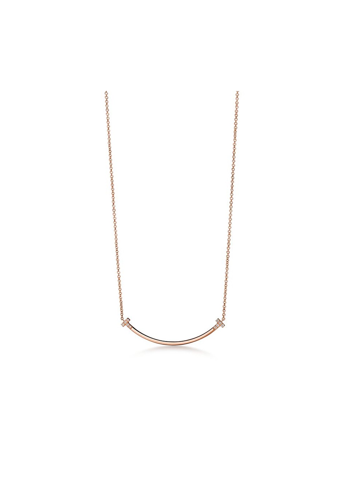 Tiffany & Co. Tiffany T Smile Small ketting van 18 karaat roségoud met diamant 84610 - voorkant 5 undefined