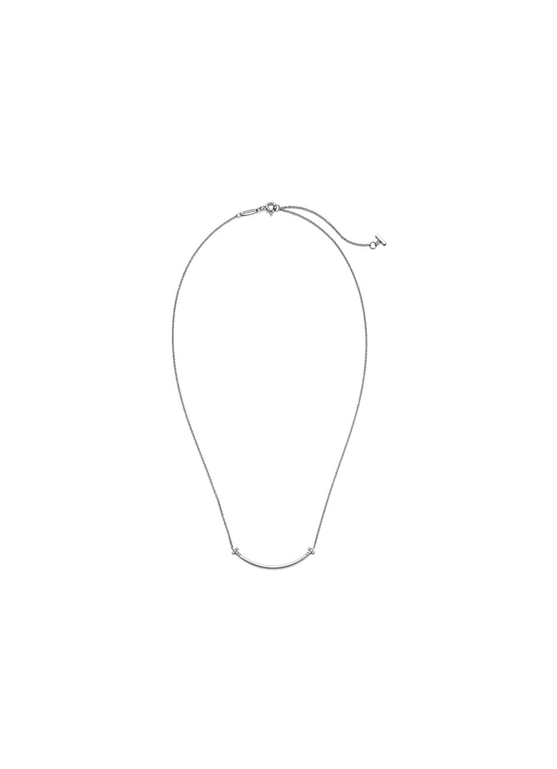 Tiffany & Co. Tiffany T Smile Small ketting van 18 karaat witgoud met diamant 84612 - detail 2 undefined