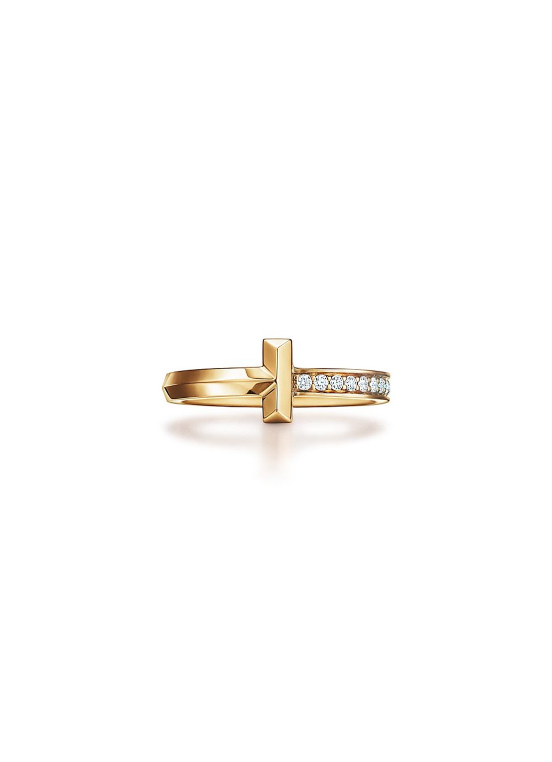 Tiffany & Co. Tiffany T T1 ring van 18 karaat geelgoud met diamant 67939 - voorkant 4 undefined