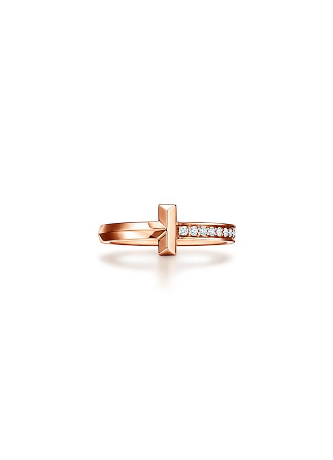 Tiffany & Co. Tiffany T T1 ring van 18 karaat roségoud met diamant 67940 - voorkant 4 undefined