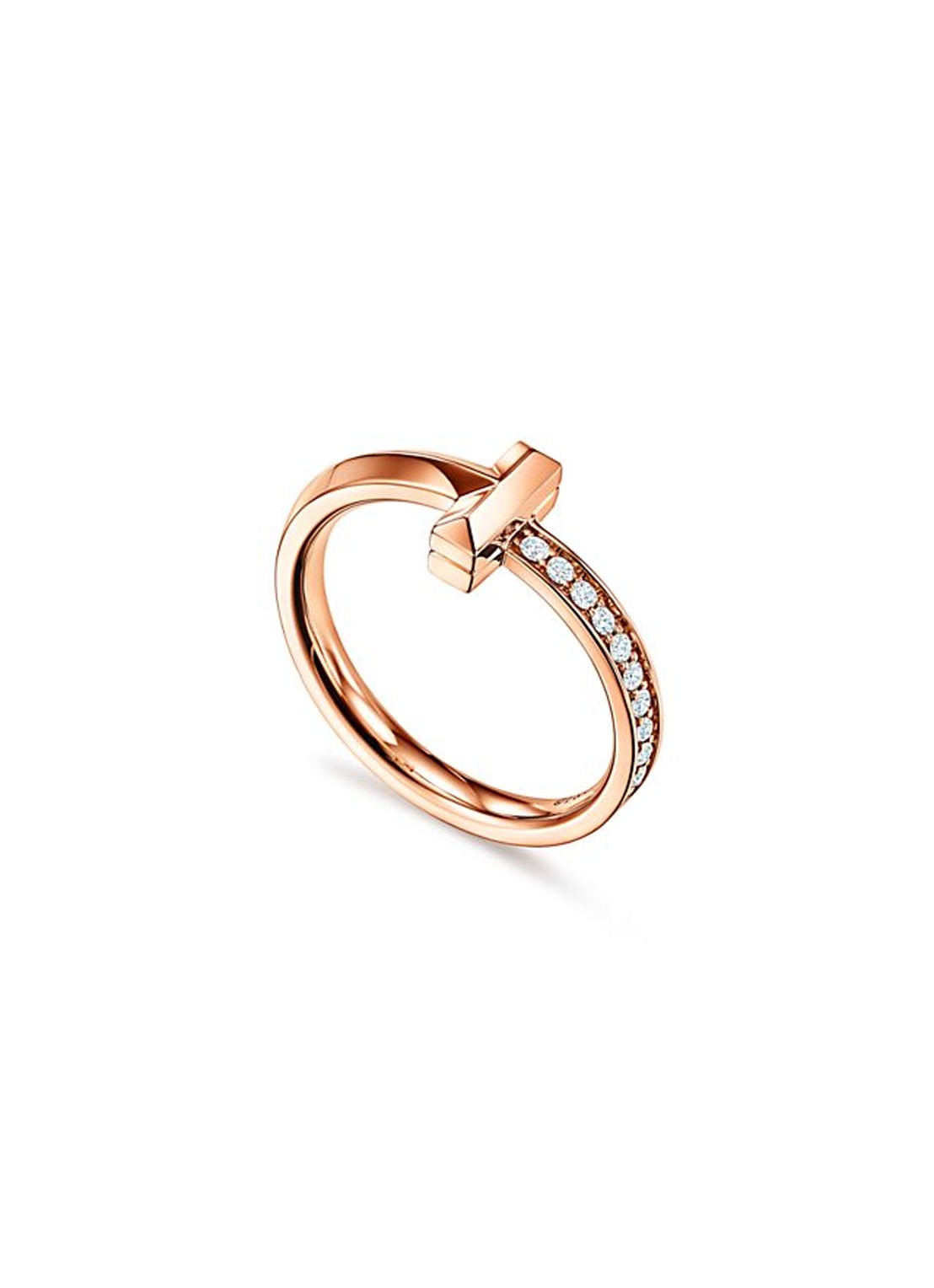 Tiffany & Co. Tiffany T T1 ring van 18 karaat roségoud met diamant 67940 - voorkant 5 undefined