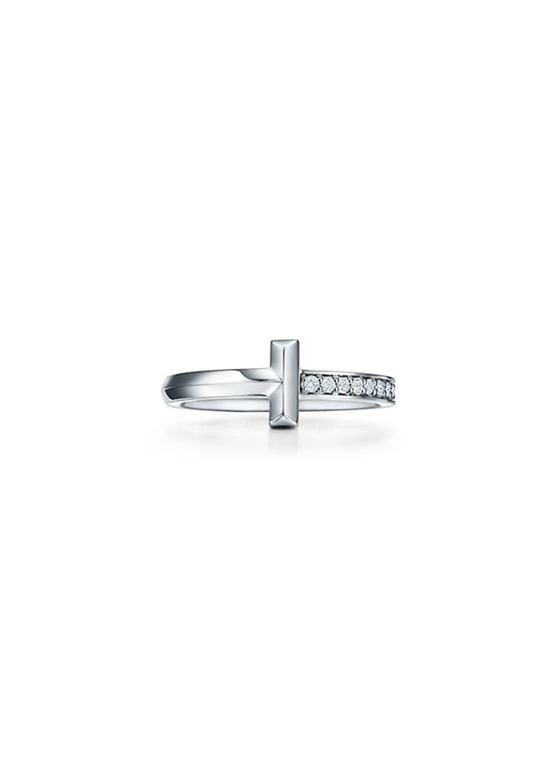Tiffany & Co. Tiffany T T1 ring van 18 karaat witgoud met diamant 67943 - voorkant 5 undefined