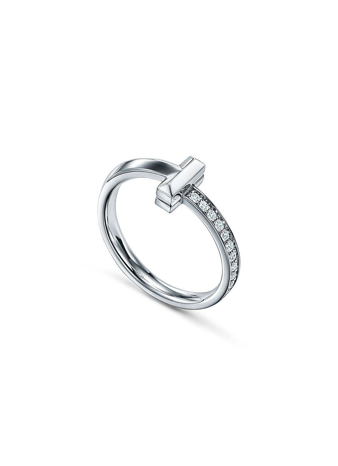 Tiffany & Co. Tiffany T T1 ring van 18 karaat witgoud met diamant 67943 - voorkant 6 undefined