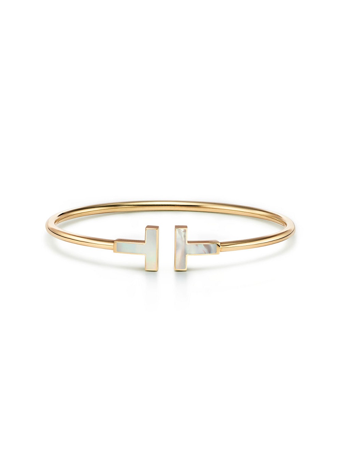 Tiffany & Co. Tiffany T Wire bangle van 18 karaat geelgoud met parelmoer 56576 - voorkant undefined