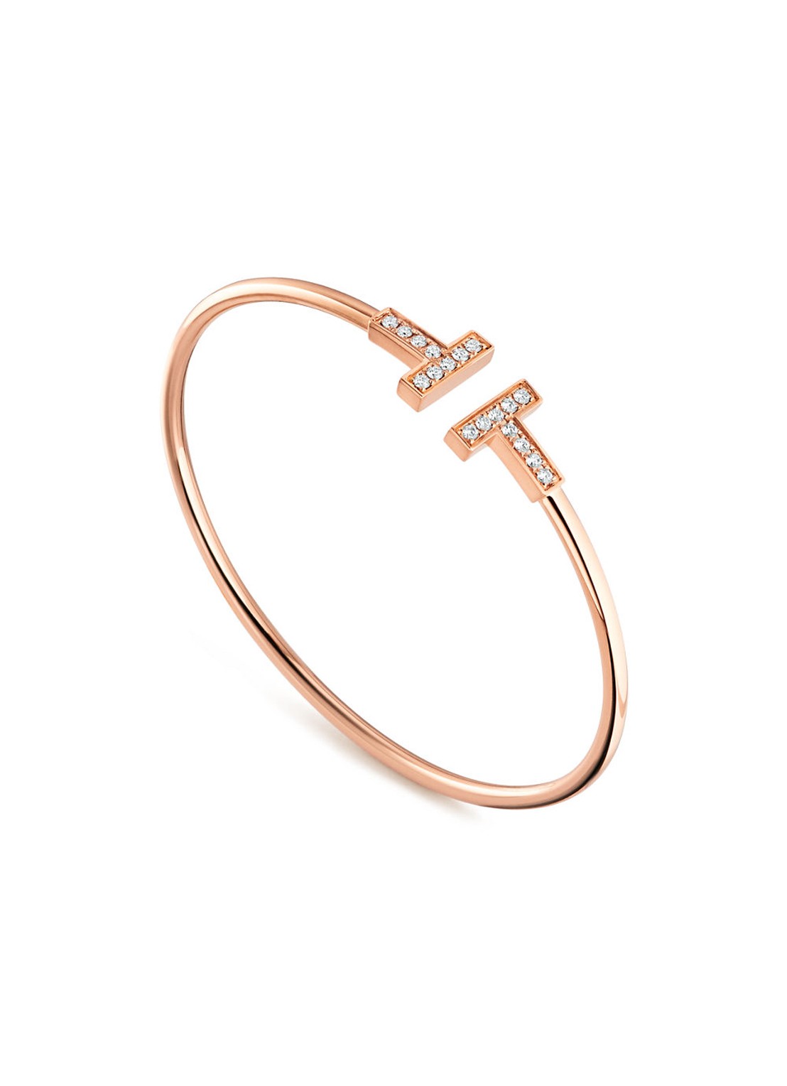 Tiffany & Co. Tiffany T Wire bangle van 18 karaat roségoud met diamant 69753 - voorkant 2 undefined