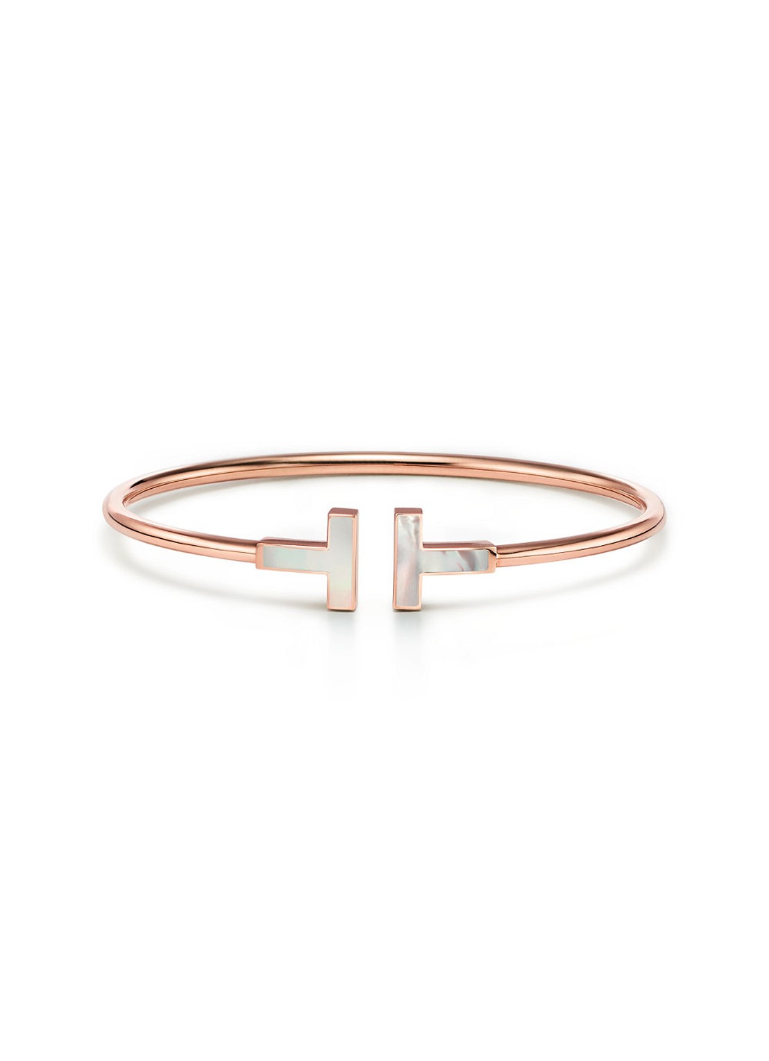 Tiffany & Co. Tiffany T Wire bangle van 18 karaat roségoud met parelmoer 56574 - voorkant undefined