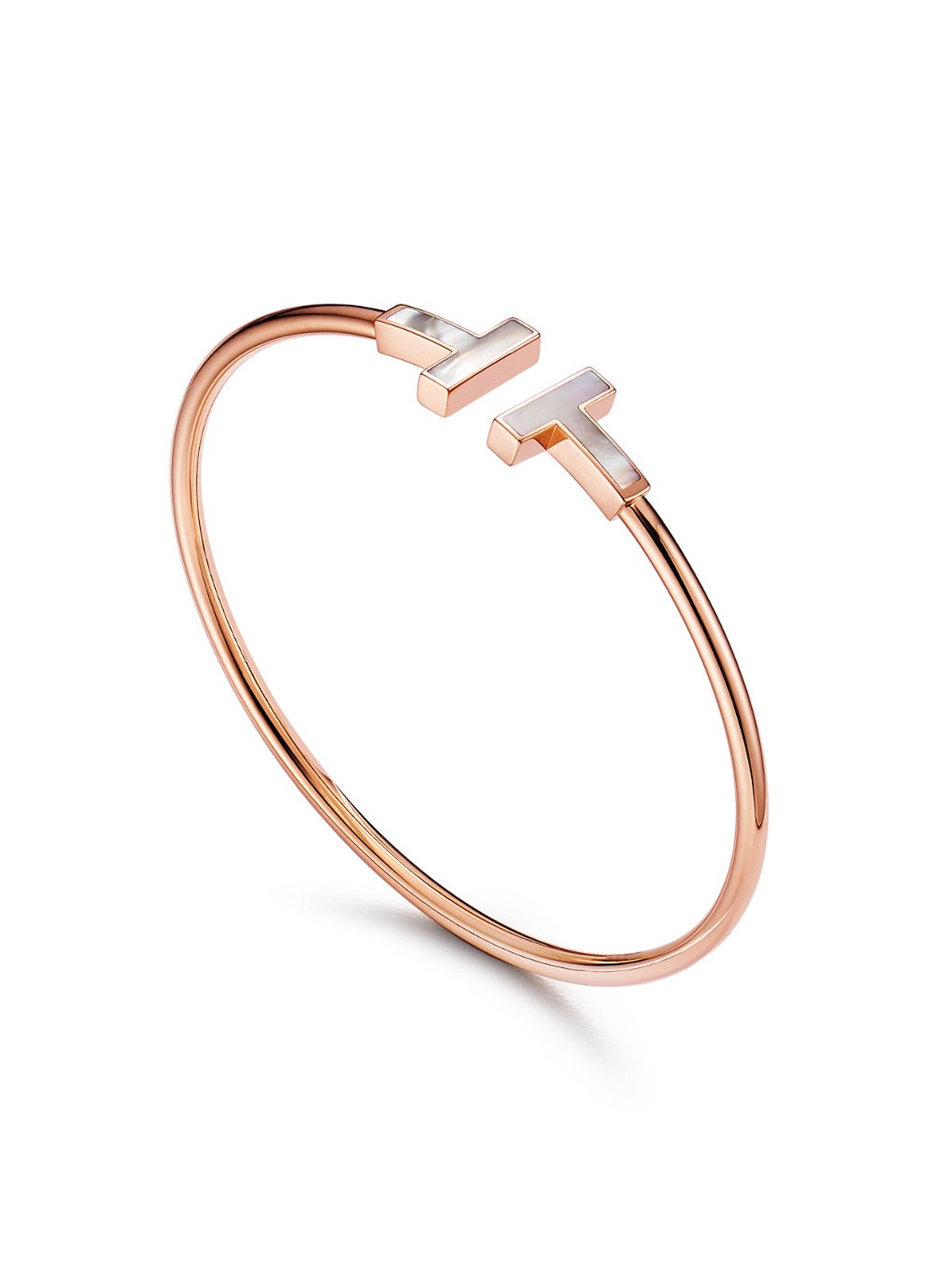 Tiffany & Co. Tiffany T Wire bangle van 18 karaat roségoud met parelmoer 56574 - voorkant 2 undefined