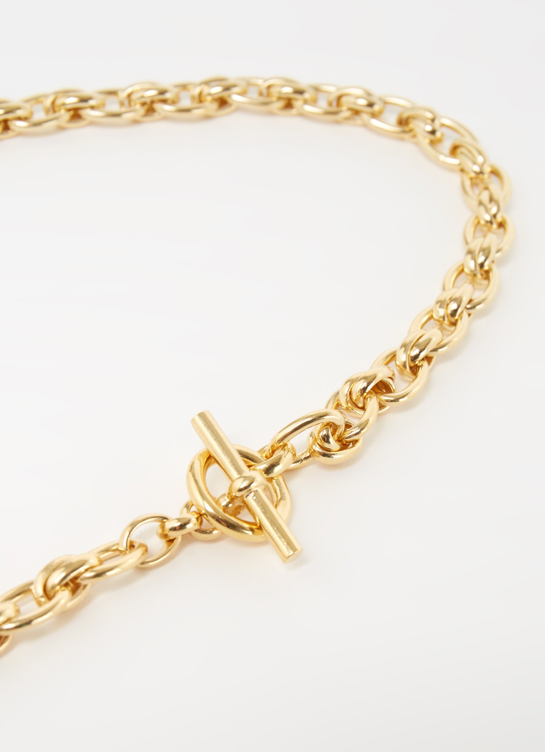 Tilly Sveaas Small Double Linked schakelketting verguld - detail 3 goud