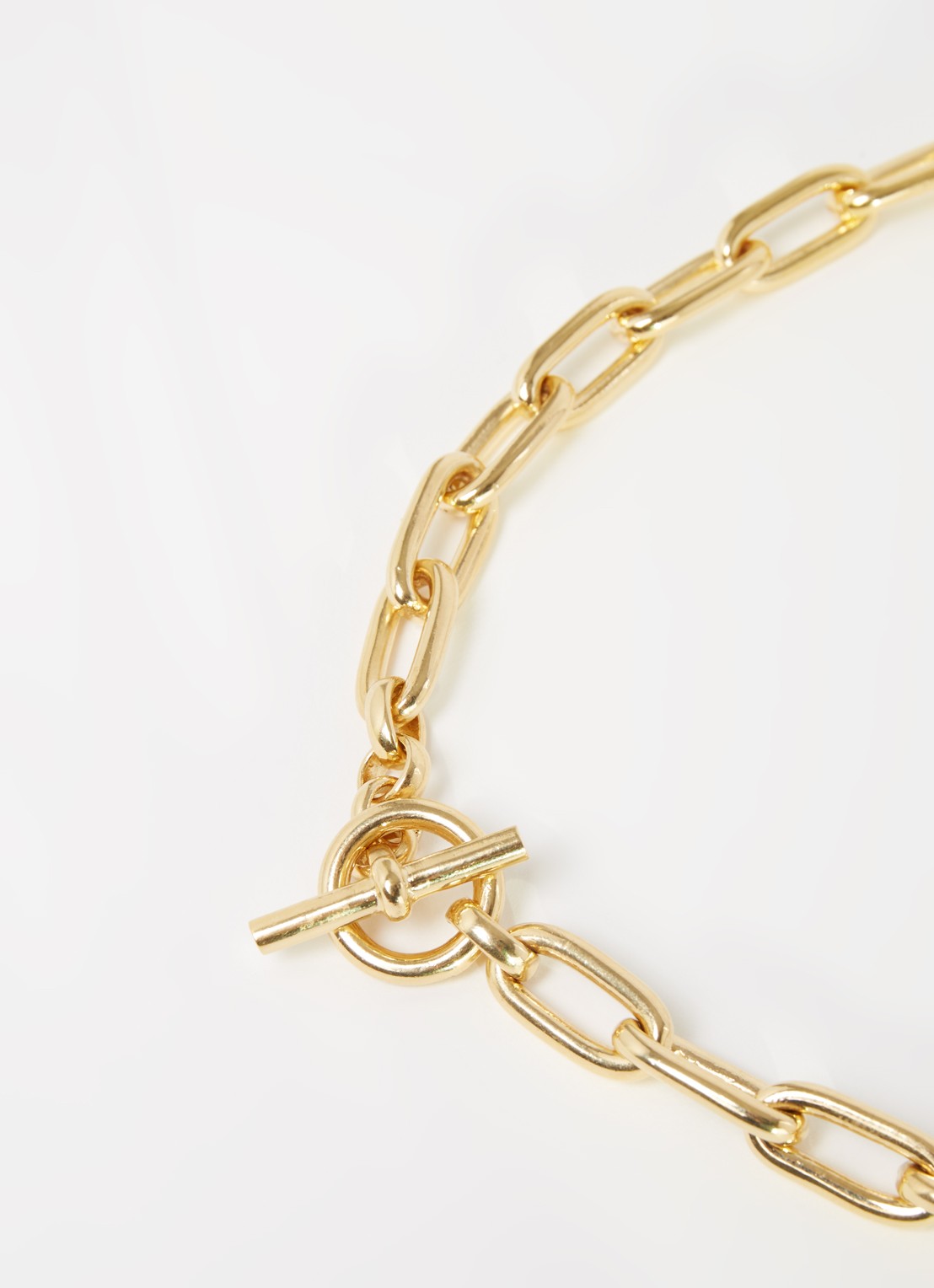 Tilly Sveaas Small Oval schakelketting verguld - detail 3 goud