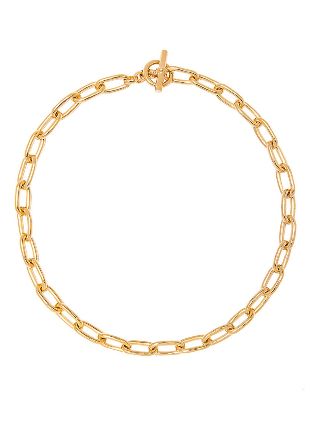 Tilly Sveaas Small Oval schakelketting verguld - voorkant goud