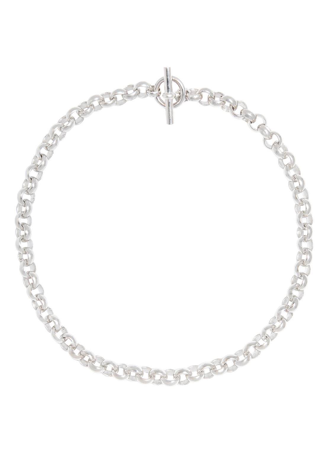 Tilly Sveaas Small Rolo Link schakelketting van zilver - voorkant 2 zilver
