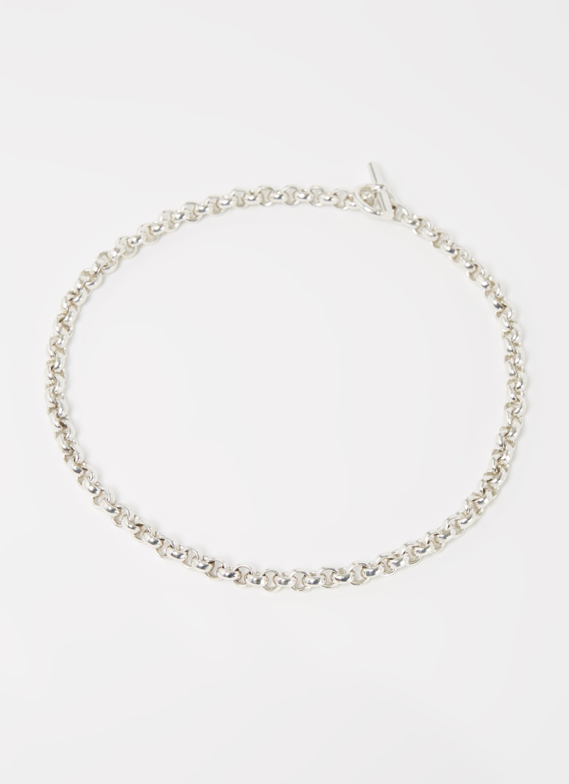 Tilly Sveaas Small Rolo Link schakelketting van zilver - voorkant 3 zilver