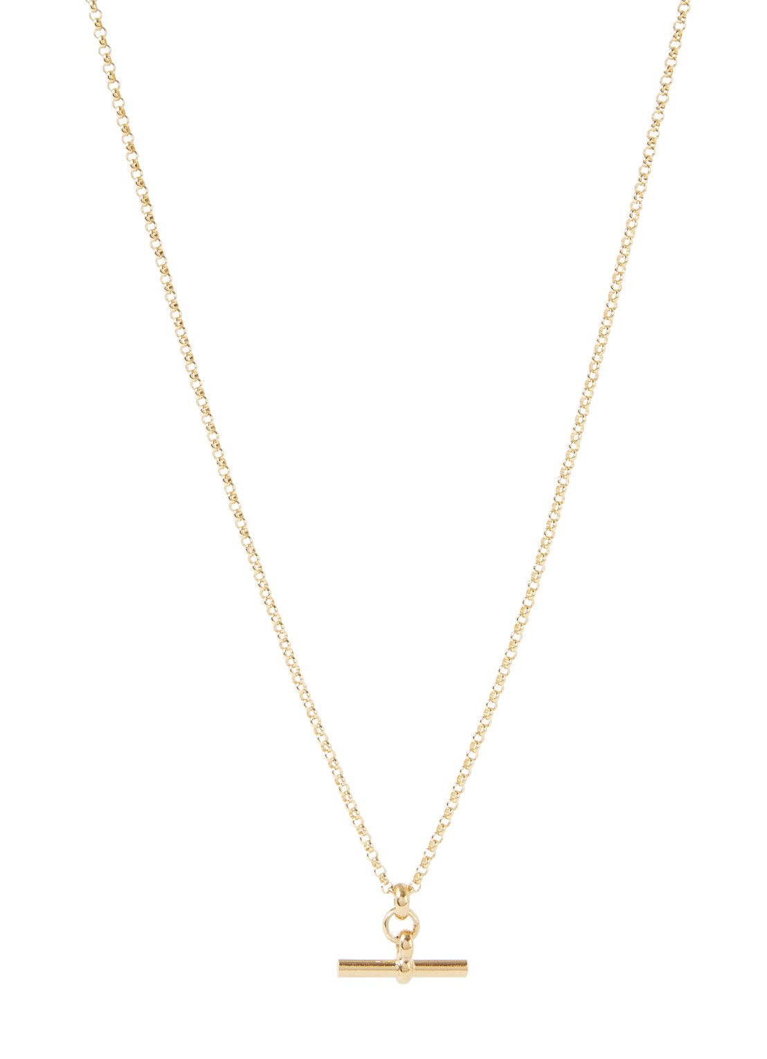 Tilly Sveaas Small T-Bar ketting verguld - voorkant 3 goud