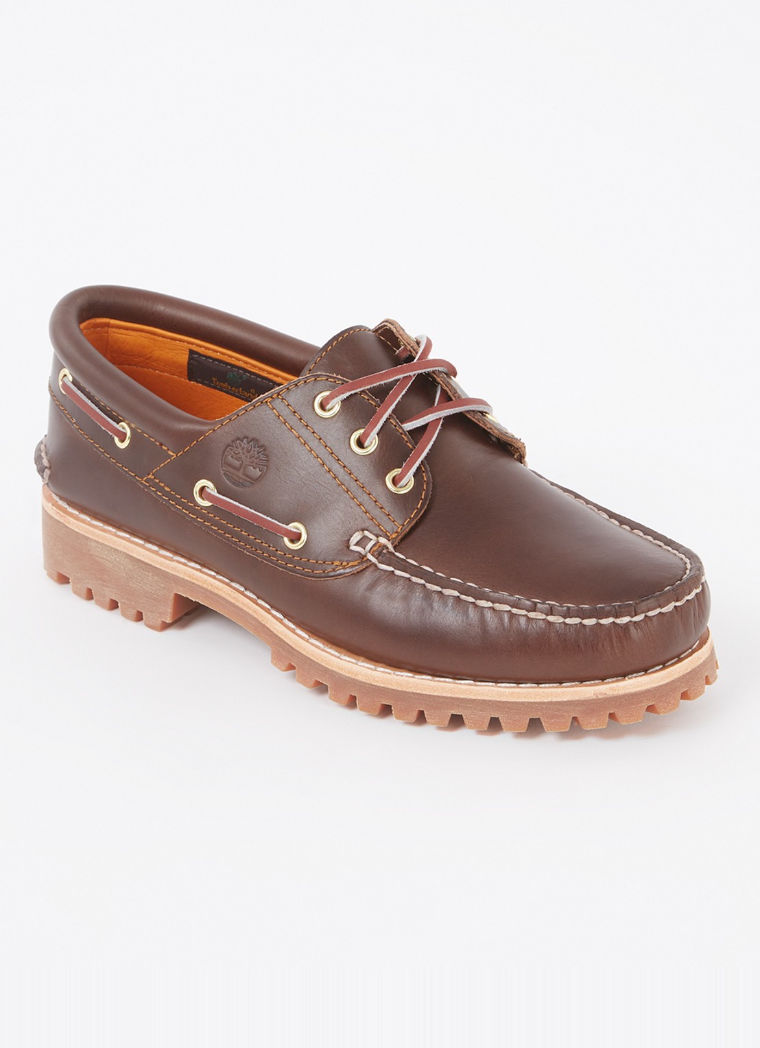 Timberland Authentic 3 Eye Classic bootschoen van leer - voorkant 2 bruin