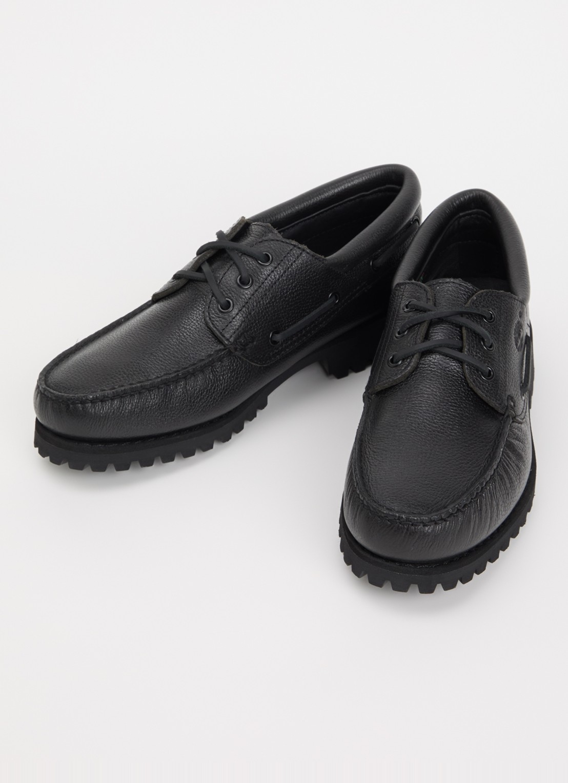 Timberland Authentic bootschoen van leer - detail zwart