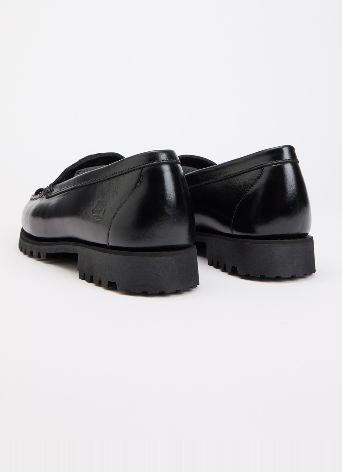 Timberland  Authentic loafer van lakleer met franjes - achterkant 4 zwart