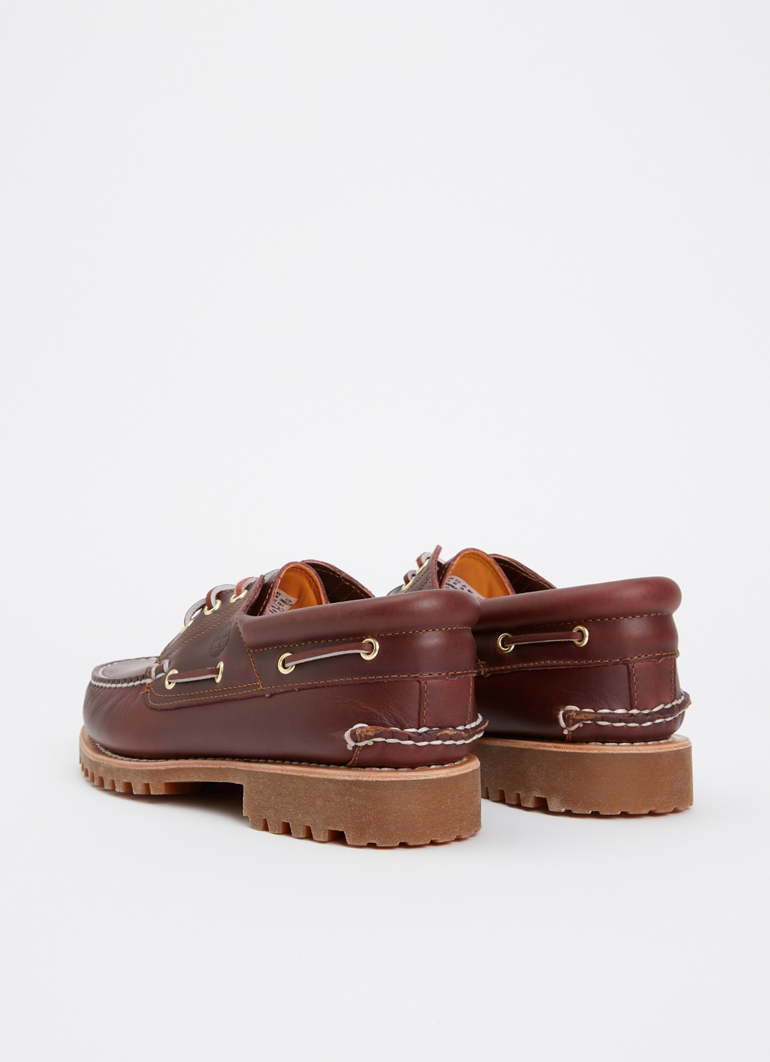 Timberland Bootschoen van leer - achterkant kastanjebruin