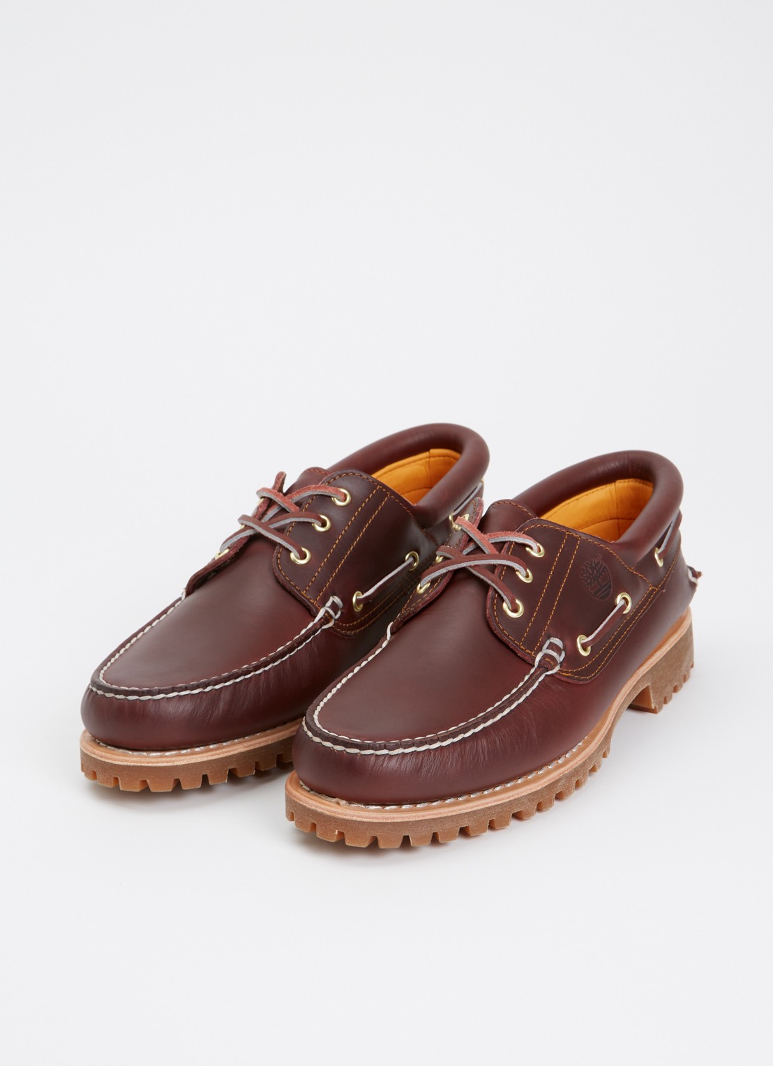 Timberland Bootschoen van leer - detail 2 kastanjebruin