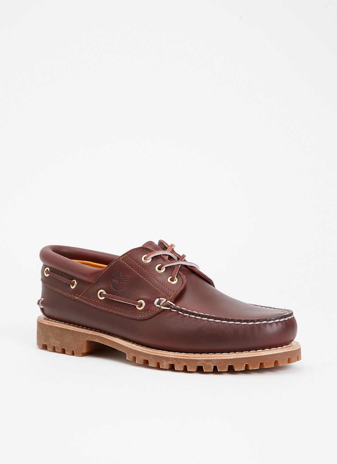 Timberland Bootschoen van leer - voorkant 5 kastanjebruin