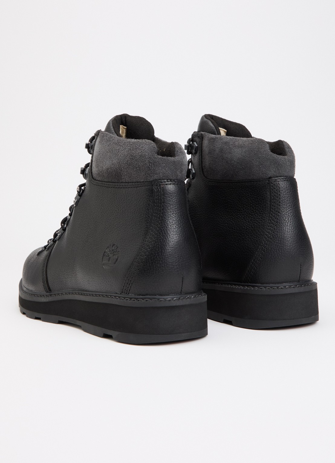 Timberland Britton Mills veterschoen van leer met details van suède - achterkant zwart