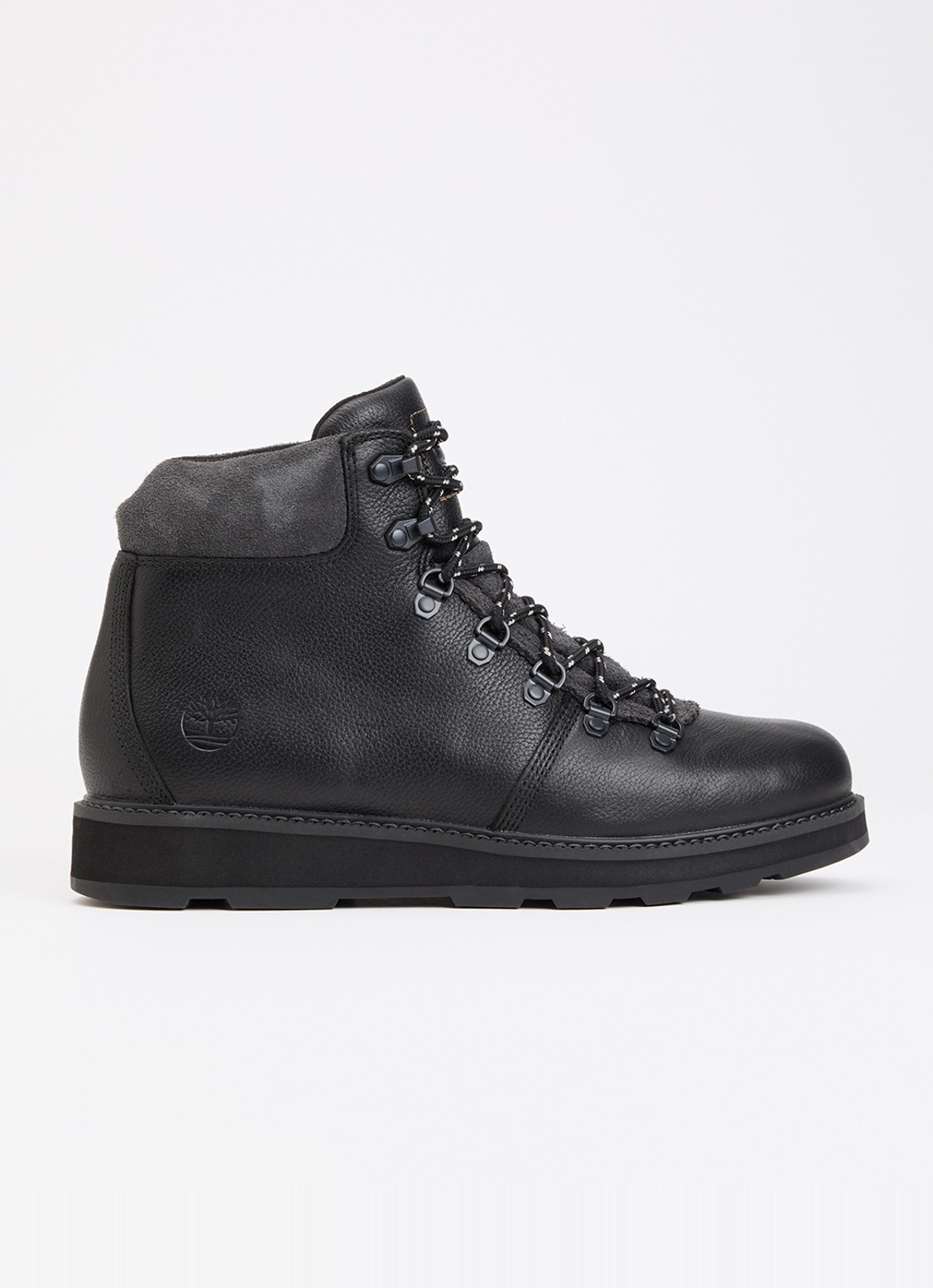 Timberland Britton Mills veterschoen van leer met details van suède - voorkant 2 zwart
