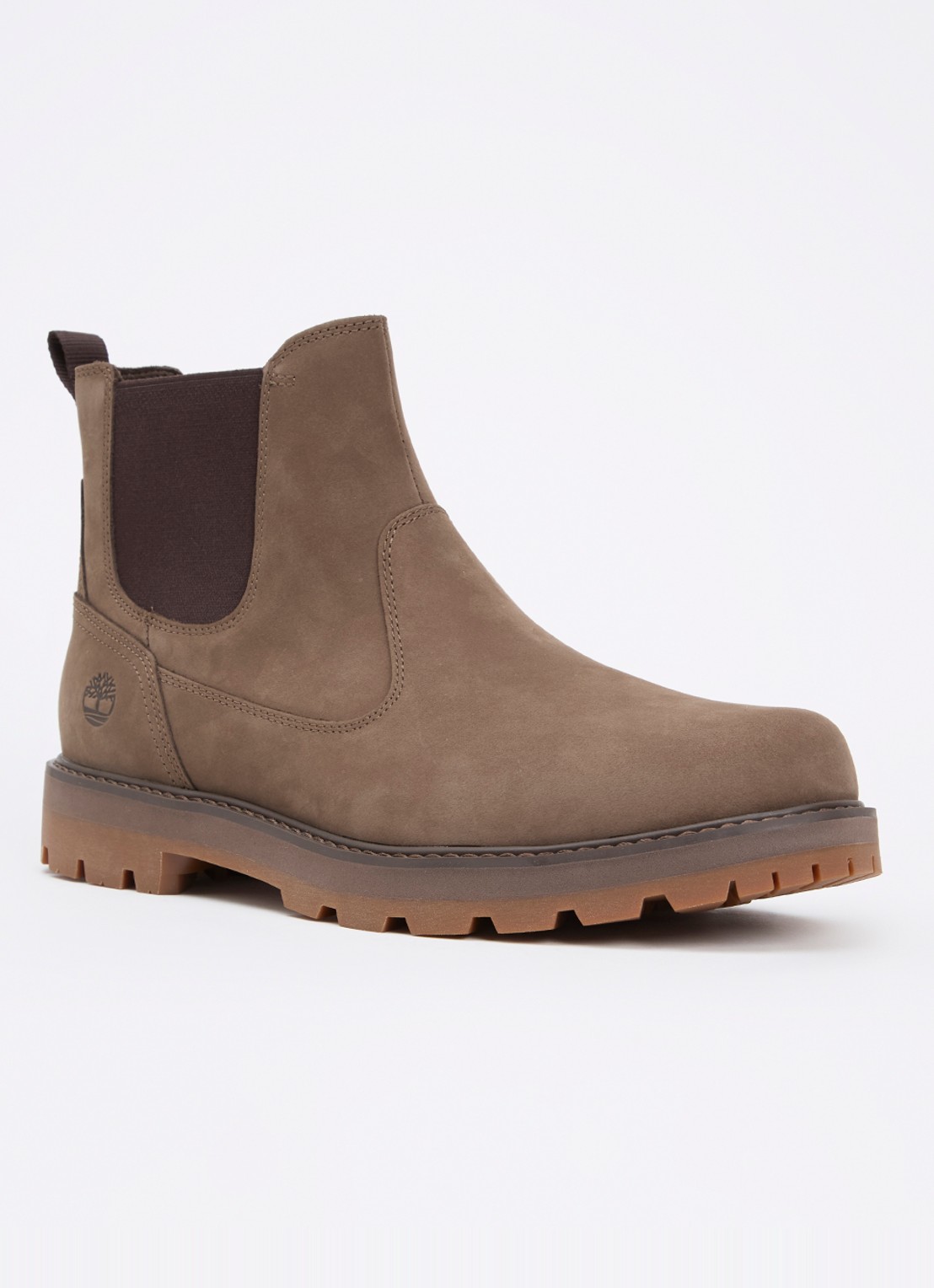 Timberland Britton Road chelsea boot van suède - voorkant 4 lichtbruin