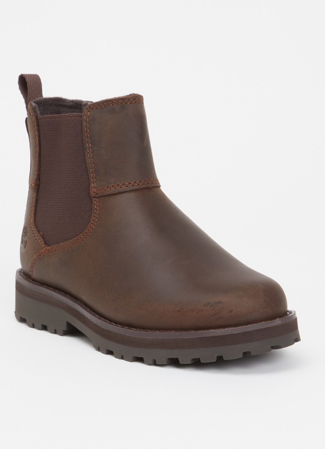 Timberland Courma chelsea boot van leer - voorkant 5 donkerbruin