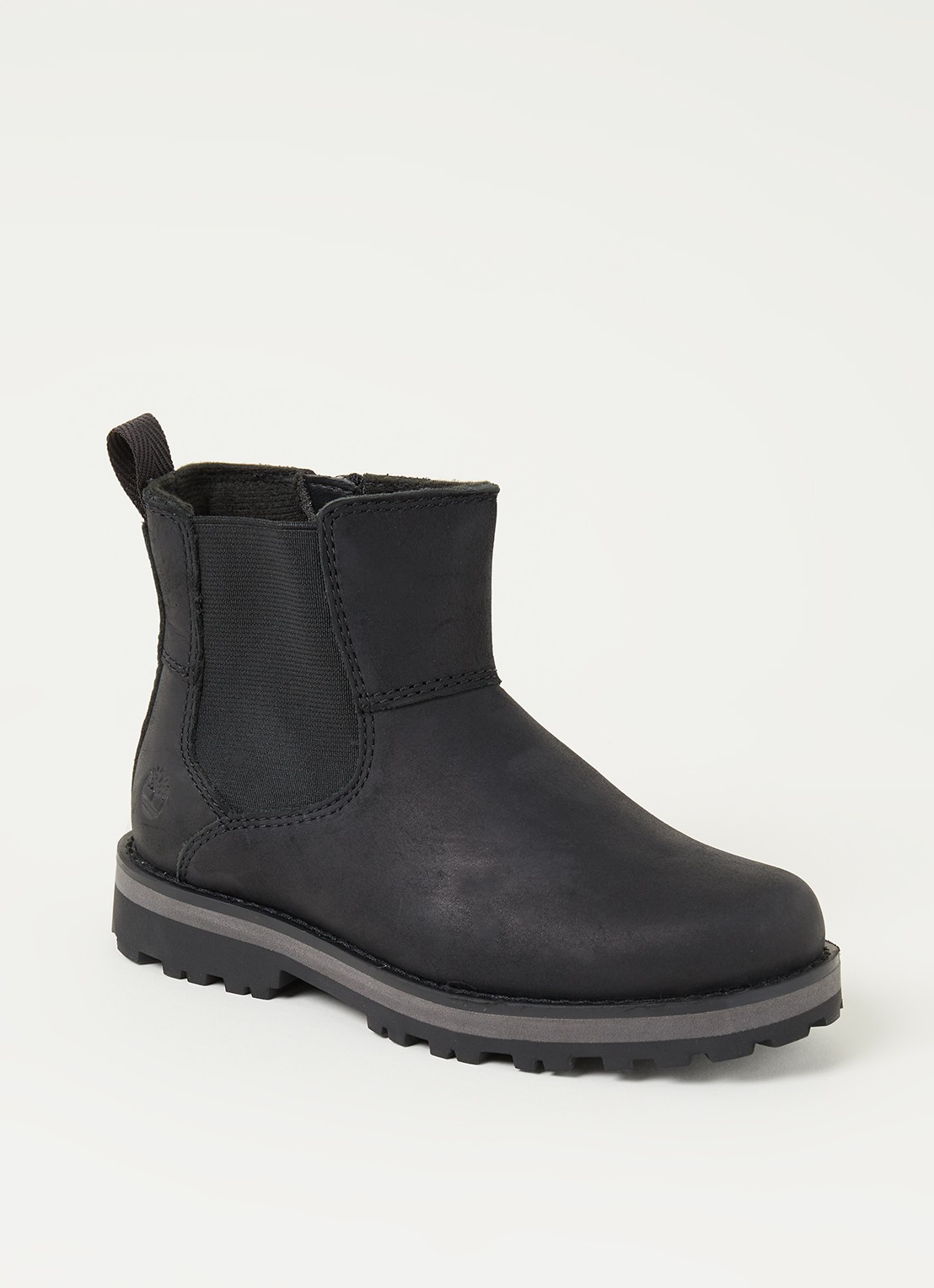 Timberland Courma enkellaars van leer - voorkant zwart