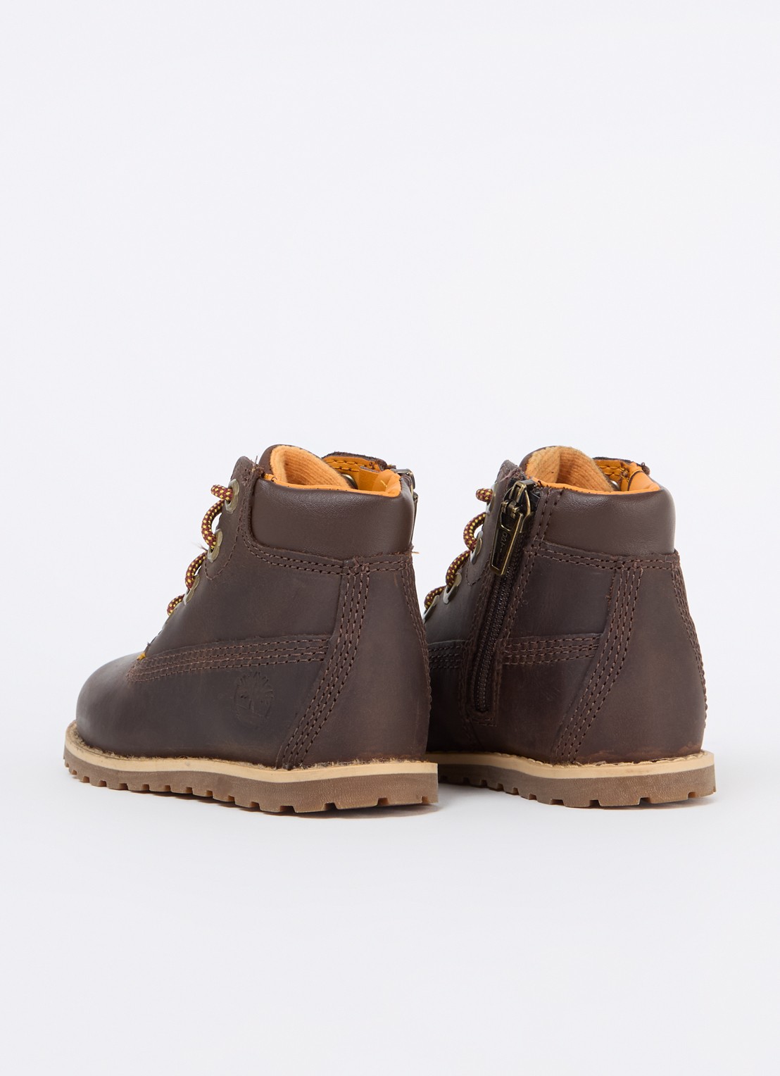Timberland Pokey Pine veterboot van nubuck - achterkant donkerbruin