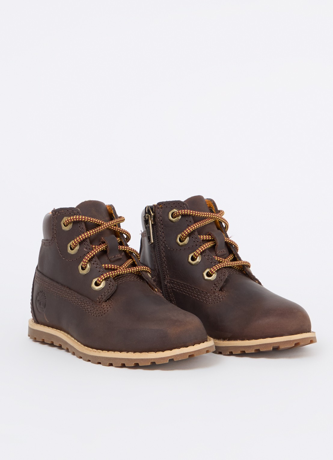 Timberland Pokey Pine veterboot van nubuck - voorkant 3 donkerbruin