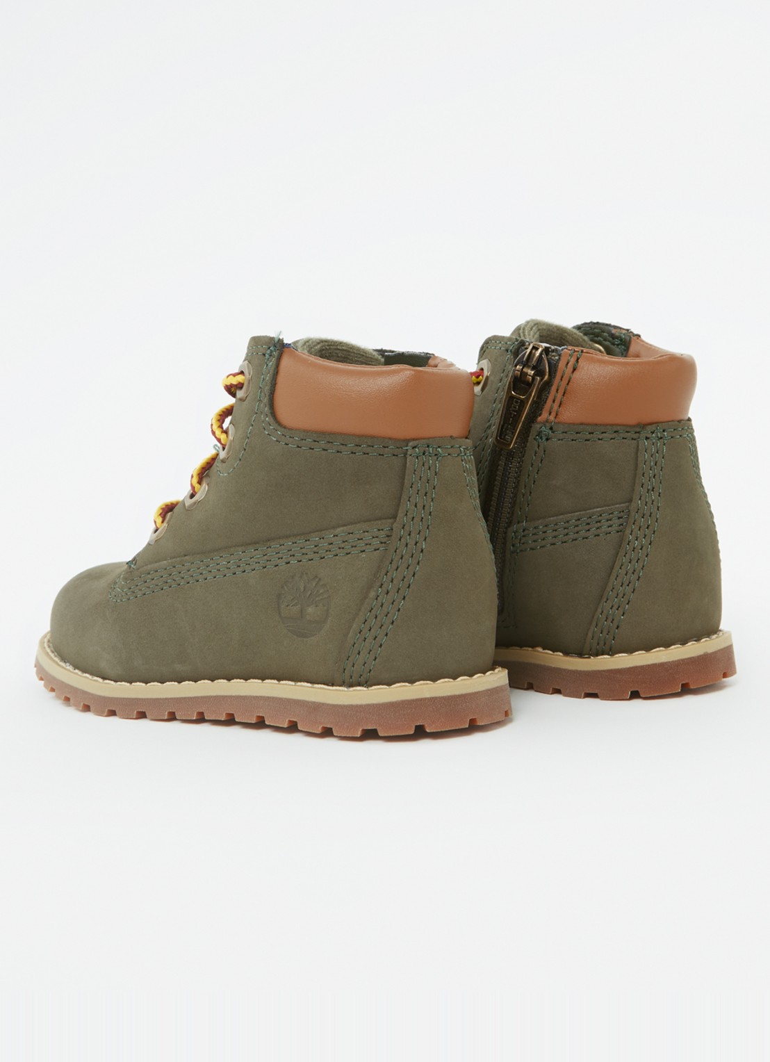 Timberland Pokey Pine veterboot van nubuck - achterkant 3 groen