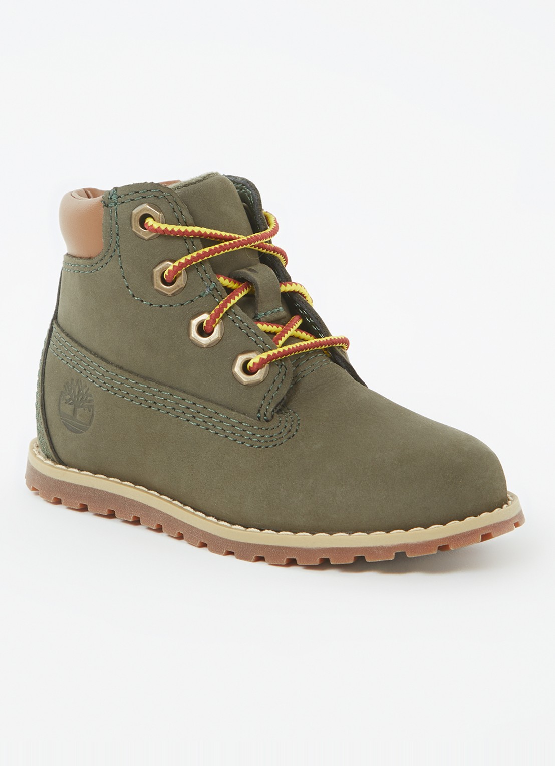 Timberland Pokey Pine veterboot van nubuck - voorkant groen