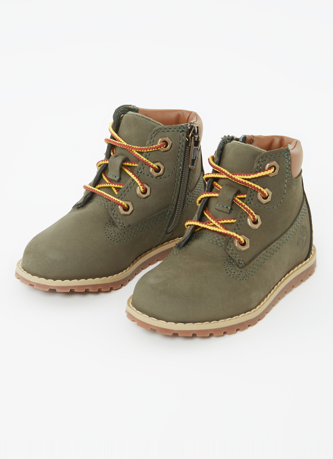 Timberland Pokey Pine veterboot van nubuck - voorkant 2 groen