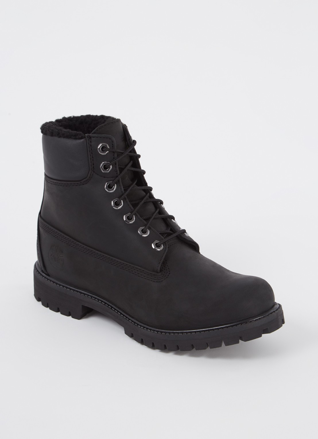 Timberland Premium 6-Inch veterboot van leer - voorkant zwart