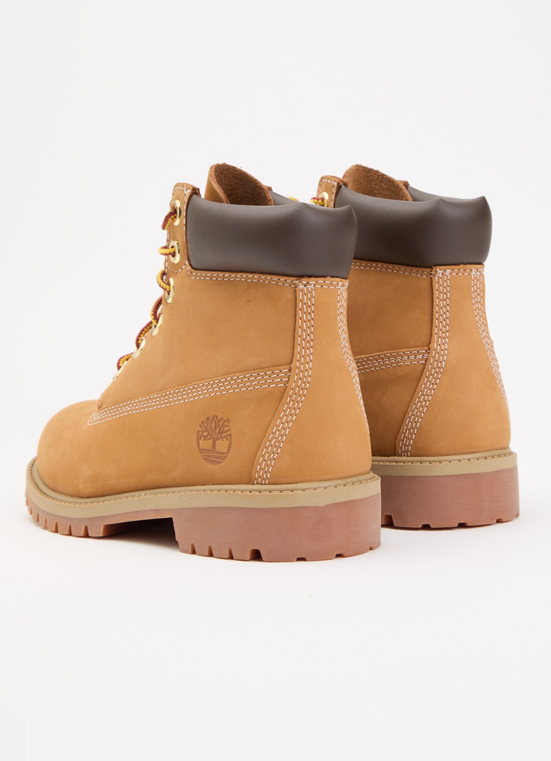 Timberland Veterboot van leer met logo - achterkant 7 camel