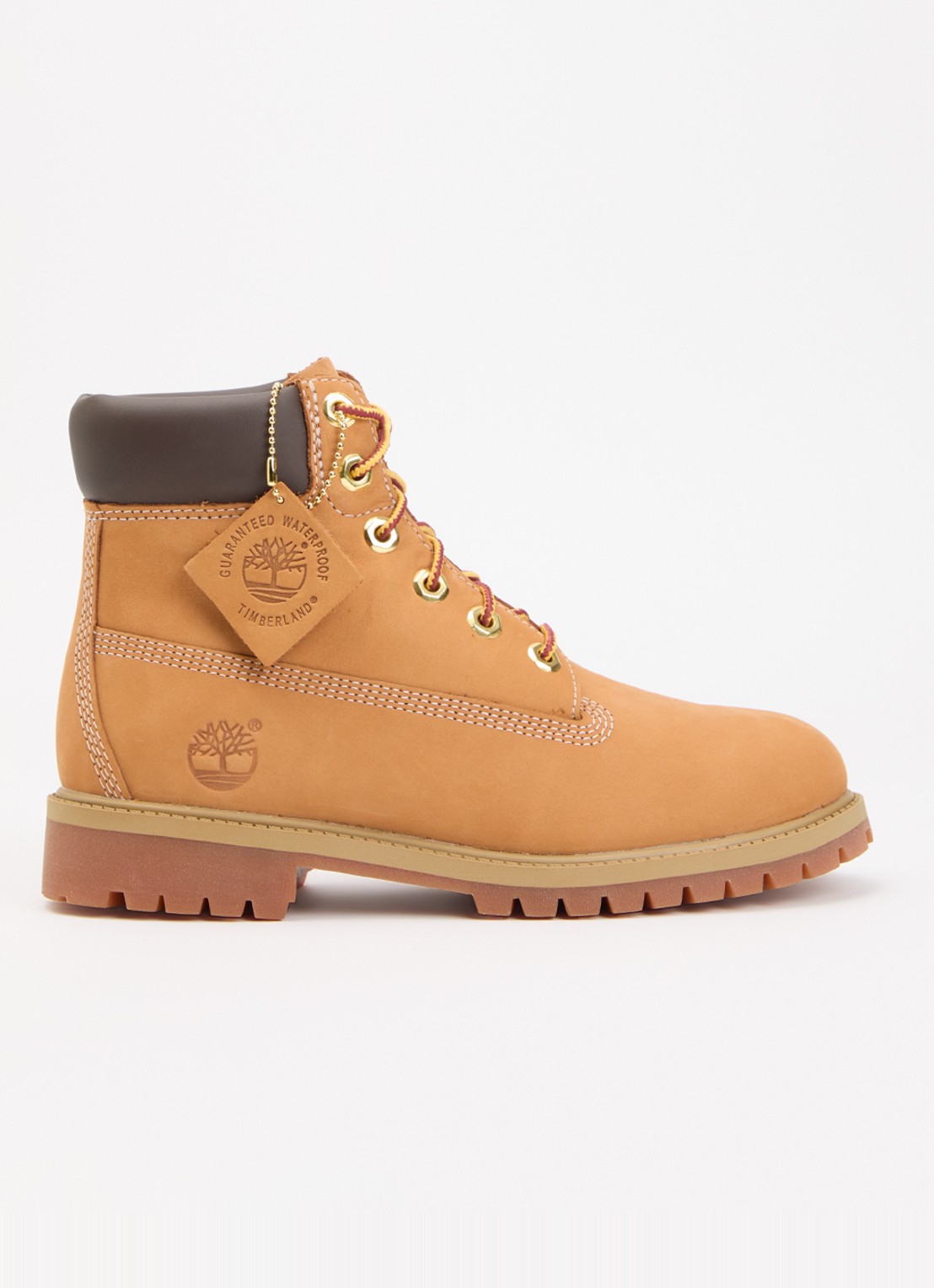 Timberland Veterboot van leer met logo - voorkant 3 camel