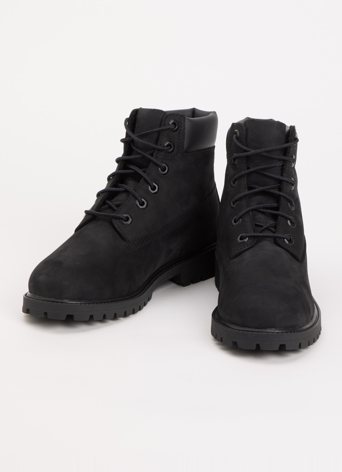 Timberland Veterschoen van leer met logo - detail zwart
