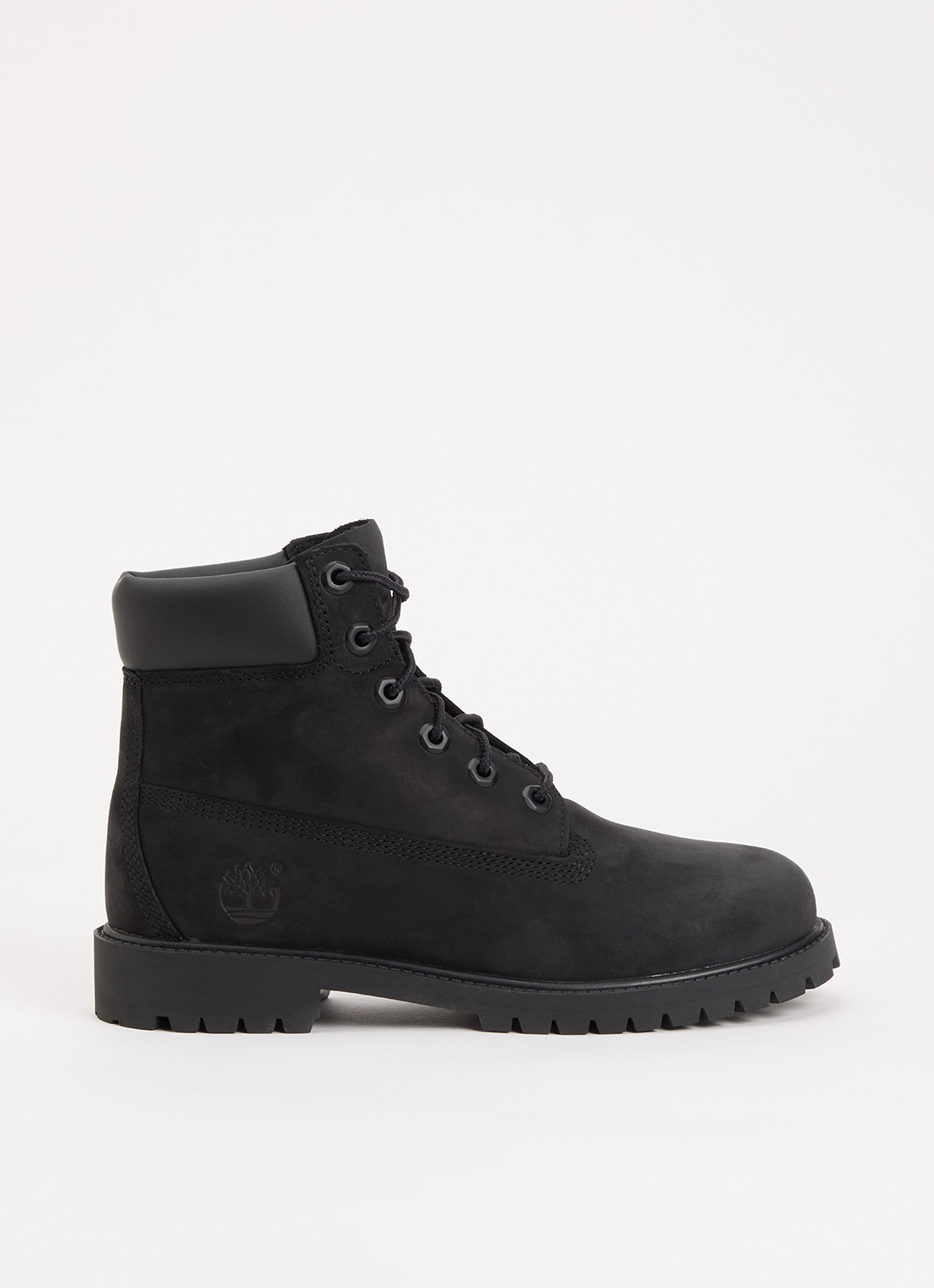 Timberland Veterschoen van leer met logo - voorkant 4 zwart