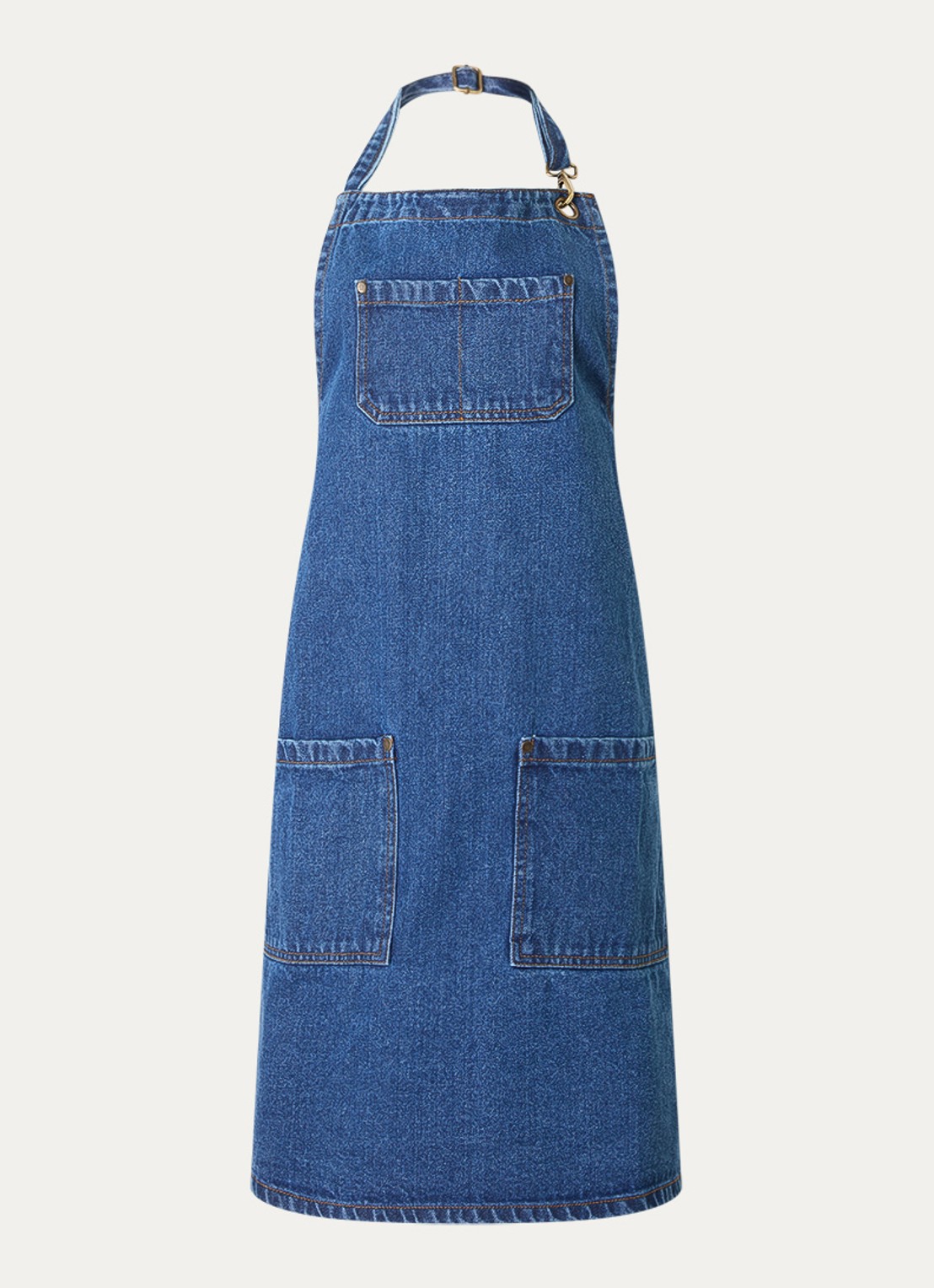 Tiseco Denim keukenschort - voorkant donkerblauw