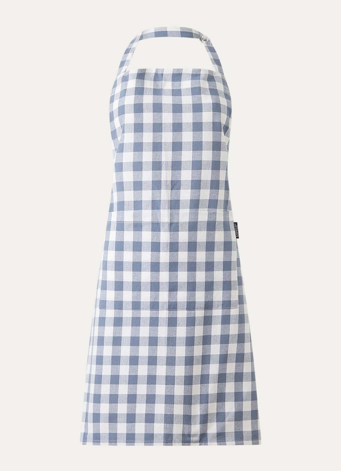 Tiseco Gingham keukenschort van katoen - voorkant donkerblauw