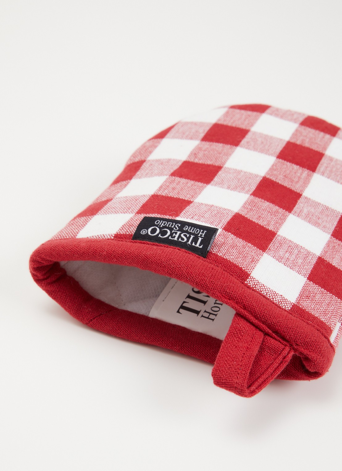 Tiseco Gingham ovenwant set van 2 - voorkant 2 rood
