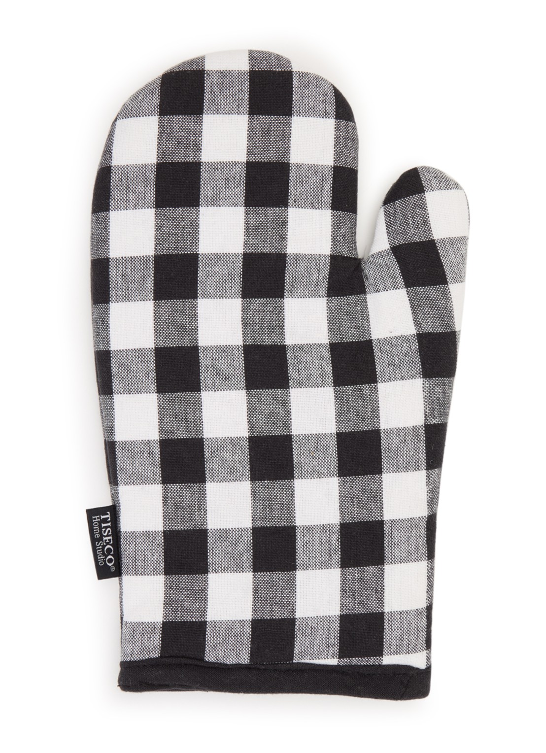 Tiseco Gingham ovenwant - voorkant zwart
