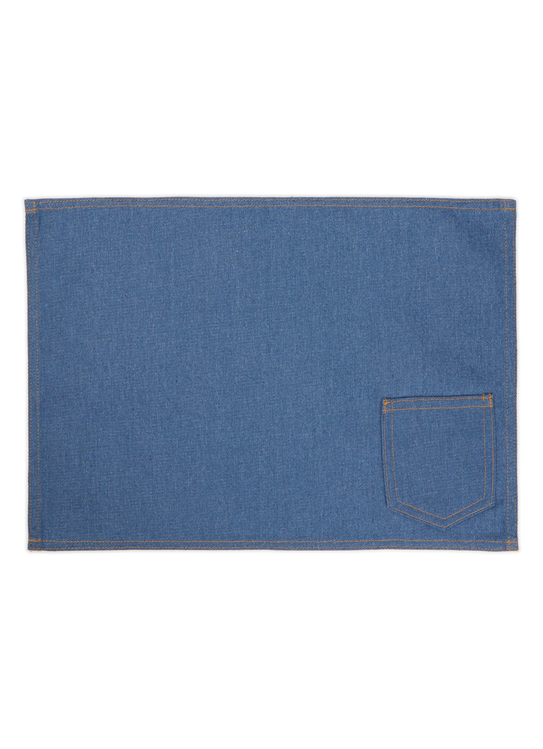 Tiseco Indigo placemat 33 x 45 cm  - voorkant donkerblauw